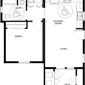 1 Bed, 1 Bath