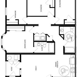 4 Bed, 2 Bath