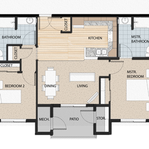 2 Bedroom - Type 1