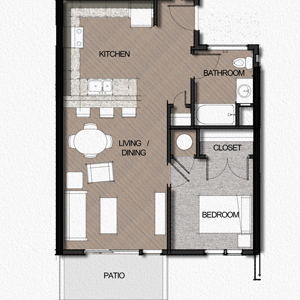  2 Story, 1 Bedroom