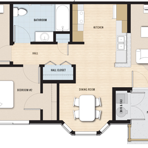 2 Bedroom Unit