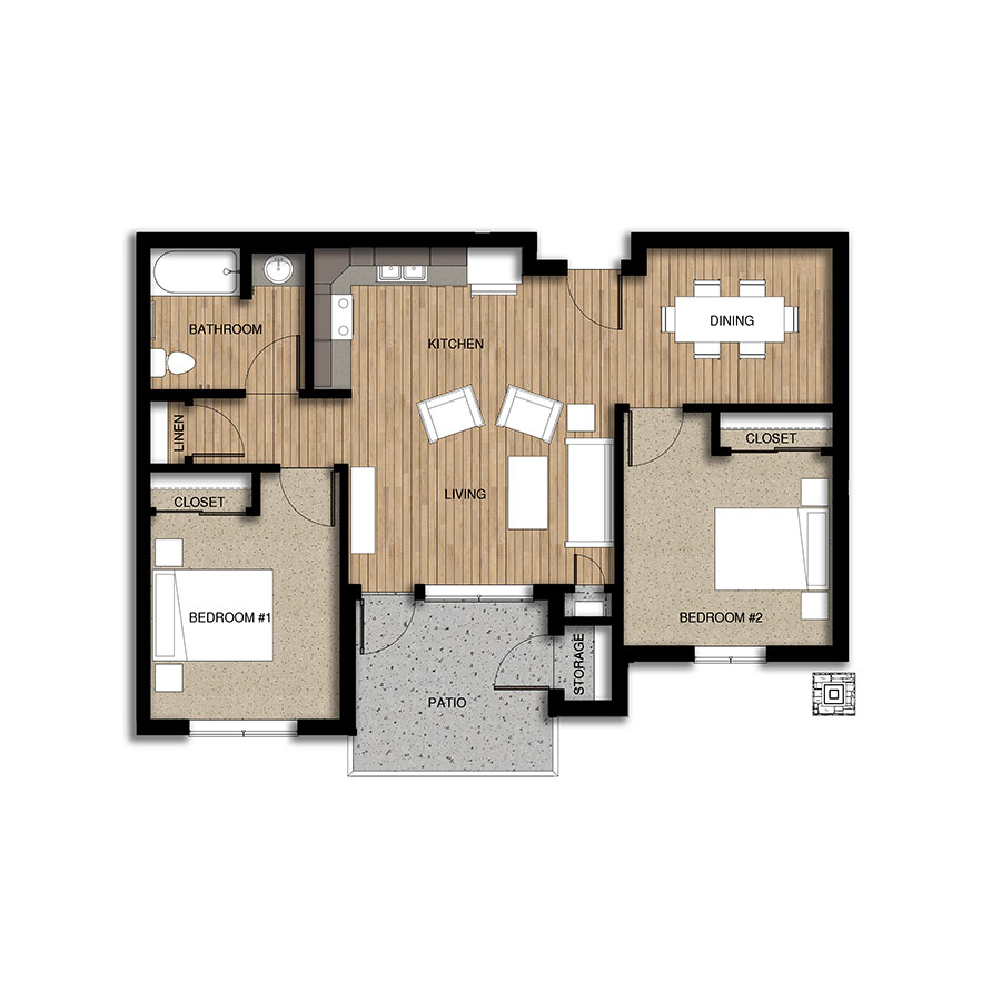 2 Bedroom Type A